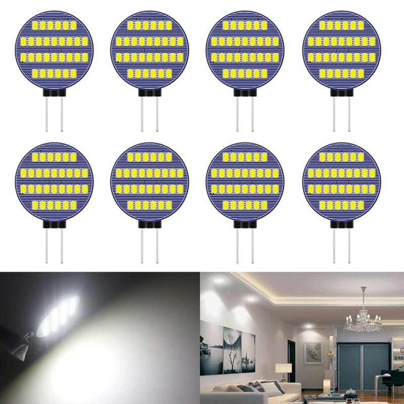 BlyilyB G4 LED Bulbs 2016-30SMD Bright White Color RV Camper Replacement Dome Light Reading Light Landscape Light