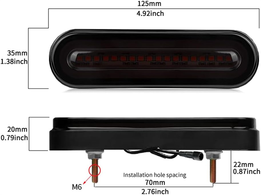 BlyilyB Oval Cargo Carrier Stop Turn Signals Tail 2
